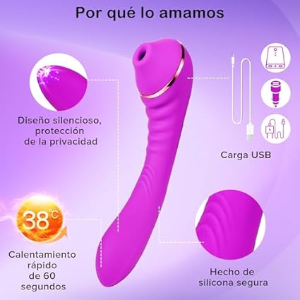 AGHPDH Vibrator Woman Erotic Toys Sex Couple Big Dildo Sucking Clit Female 10 Modes pro 2 sùcciønadør Ṽiḇráḑòraḑòr Ṃújēr (Purple-ai05) (Púrpura-ai05)