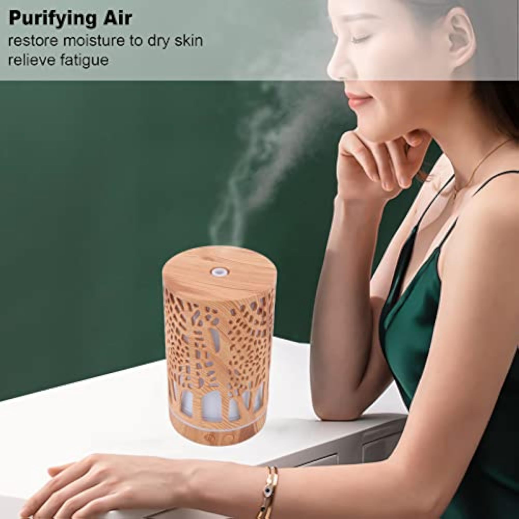 Aroma Essential Diffuser, Purifying Air Wood Grain