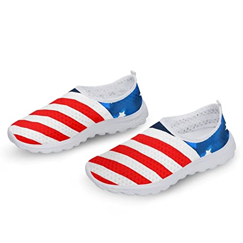 Jeiento American Flag Shoes for Men Women Road Running Shoes Womens Mens Comfortable Walking Tennis Sneakers Athletic Shoes2