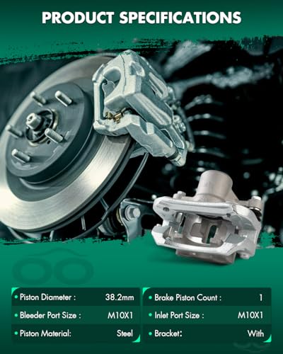 Image of SCITOO 19-B3427 19-B3426 Rear Left & Right Disc Brake Calipers w /Bracket Fit For Kia For Rondo 2007-2008, Single Piston