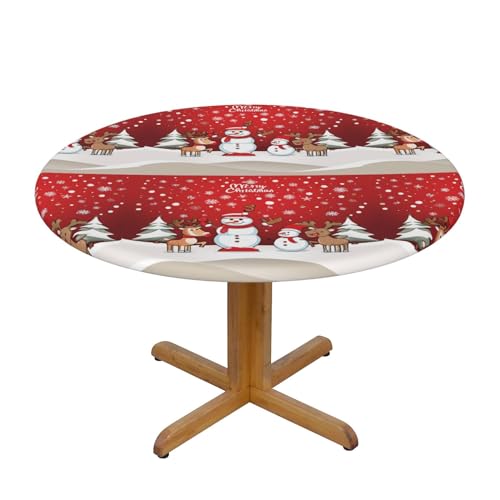 Nappe ronde ajustée anti-tache pour table de 114,3 à 127 cm - 2