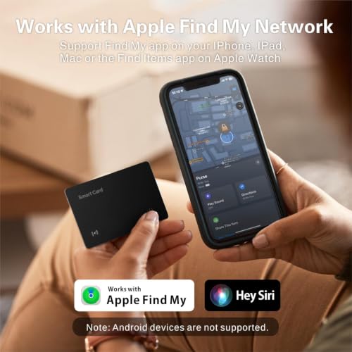 Image of Reyke Wallet Tracker Card, Works with Apple Find My, Rechargeable, 4 Pack | IP68 Waterproof Slim Tracking Cards For Wallets, Phones, Passports And Luggage Tags, Up To 5 Months Per Charge, iOS Only