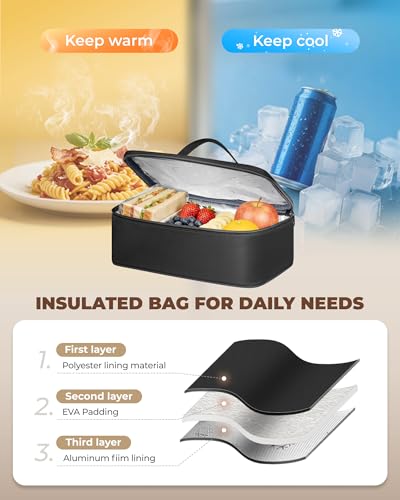 Ytonet Rolling Bag with Insulated Lunch Box