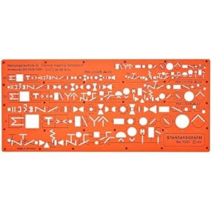 STANDARDGRAPH Heizungstechnik Schablone No. 7381