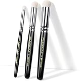 ドライブラシセット、ホビーモデル絵筆、3本ミニチュア筆セット、ドライブラシ用（ゲームズワークショップ、テーブルトップ、ウォーハンマー、DND向け）、ミニチュア塗装およびモデル用、絵の具 筆、天然ヤギ毛使用