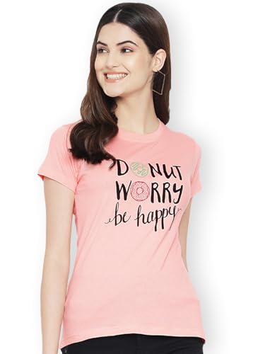 Image of Style Go Women's /Girls Cotton Regular Fit Graphic Stylish Printed Short Sleeves Casual T-Shirt || Trends & Stylish (Pack 2)