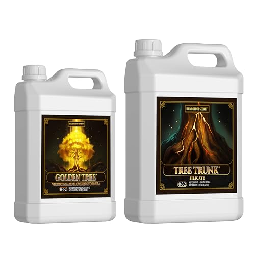 Humboldts Secret Golden Tree - All-in-One Concentrated Additive - Vegetables, Flowers, Fruits, & More (64 oz) w/Tree Trunk - Silicate Additive - Indoor Plant Food - Liquid Fertilizer (1 Gallon)