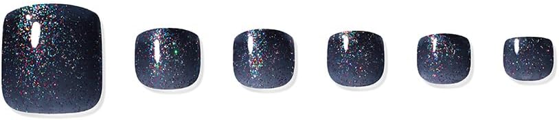 DASHING DIVA Magic Press Midnight Lustre 24 Tips Pedicure Nail Tips Magic Press Midnight Lustre 24 Tips Pedi