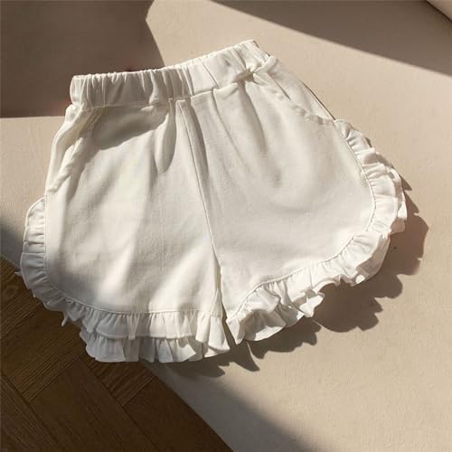 Toddler Girls Ruffled Wide Leg Shorts Baggy Elastic Waist Loose Palazzo Skorts Versatile Cute Trendy Skirt for Kids2