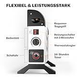 Heizgerät mit Frostwächter 12Std Timer 2000W Konvektor Heizer Radiator Heater Elektrische Heizung Elektroheizung - 3