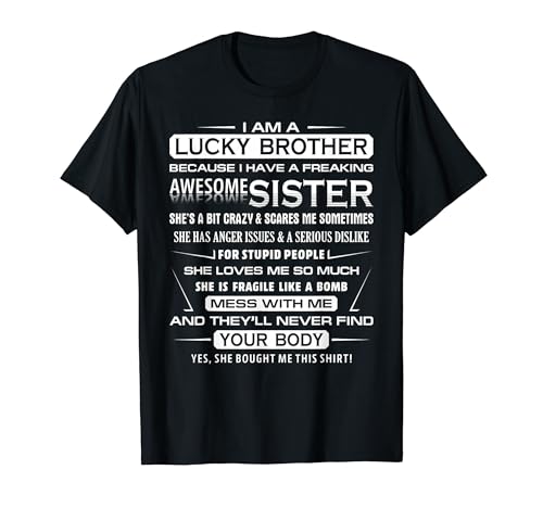 �����Y Christmas Gift For Brother From Sister I Am A Lucky Brother T�V���c