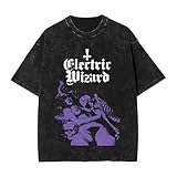 Electric Musics Wizard T Shirt Men's Y2K Graphic Print T-Shirt Summer Short Sleeve Streetwear Oversized Vintage Round Neck Shirts
