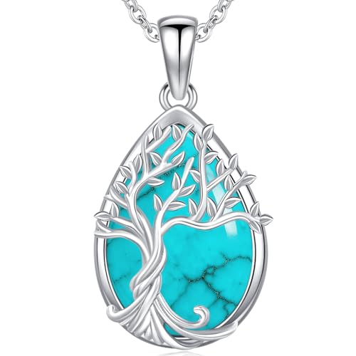 Odinstone Tree of Life Necklace Sterling Silver Pendant for Women | Hypoallergenic Family Tree Necklaces Jewelry for MomWifeGrandmawith Fine Gift Box 182 inch Chain product thumbnail 16