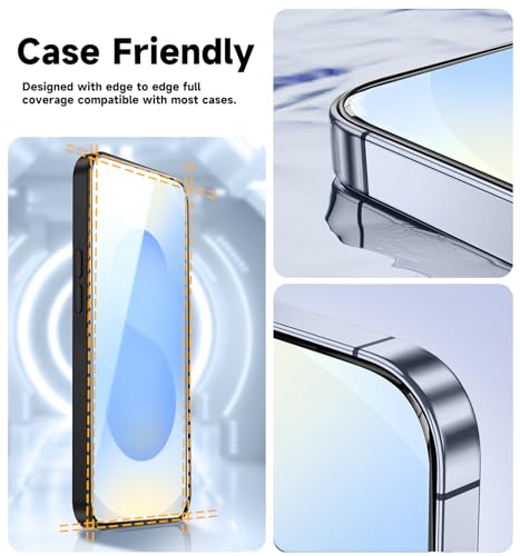 Image of MAGIC JOHN 2 Pack for Samsung Galaxy S25 Screen Protector Easy Installation | 6.2 inch, NOT for Ultra, Auto Dust-Elimination, Bubble Free, HD Clear,9H tempered glass, Case Friendly, Anti-Shockproof