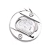 3 inch 6 LED S.S.304 12V Round Marine Navigation Light Chrome Boat Polished Stainless LED Transom Mount Stern Anchor Lights Flush Mount,IP67 Waterproof