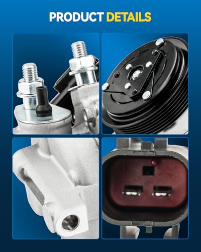 Image of PHILTOP NEW Air Conditioner AC Compressor for Grand Cherokee 2011-2021 5.7Liter,2012-2021 6.4Liter,2019-2021 6.2L,Durango 11-15,Challenger 2011-2014 5.7L /6.4L,Charger /Chrysler 300 2011-2013 5.7L /6.4L