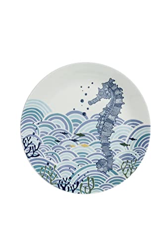 Image of The Wishing Chair | Animal Illustrative Series Wall Plate | Decorative Ceramic Plate | Unique Sea Horse Design | Perfect for Home Decor | Great Gift Idea