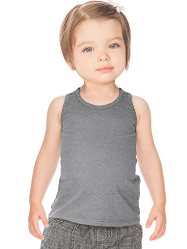 Kavio! Infants Sheer Jersey Tank Dark Heather Gray 18M