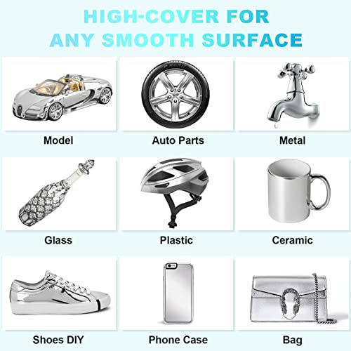 Scqaizrx XD-041322 Silver Chrome Paint Marker Pens: Art Liquid Mirror Chrome Paint Pen For Model Painting Metal Plastic Glass Touch Up Repair Kit Car Tire Diy Supplies thumb #5