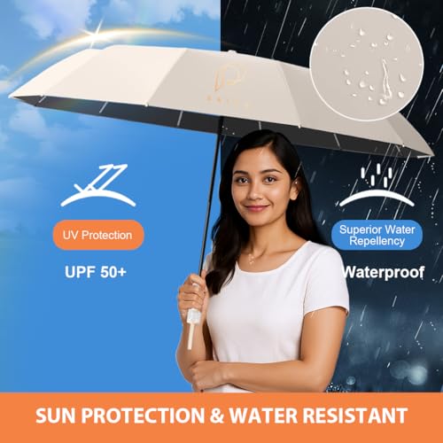 Image of PALAY Umbrella for Rain Auto Open Windproof Waterproof Umbrellas One-Button Open Folding Travel Umbrella with Aluminum Alloy Shaft, Fiberglass Ribs &Wide Strap