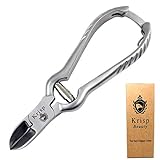 Professional Toenail Clippers for Thick Toe Nails - Heavy Duty Medical Grade Podiatry Stainless Steel Nail Clippers Cutter Trimmer Toenail Scissors for Men Seniors Podiatrist Tools (Silver, 6.25 Inch)