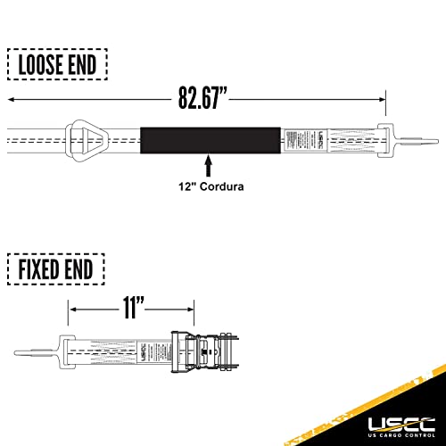 Us Cargo Control Auto Tie Down Ratchet Strap, 2 Inch X 8 Foot Blue Axle Strap, Safely And Securely Tie Down Cars For Transport, Working Load Limit 3,333 Pounds #TOP2