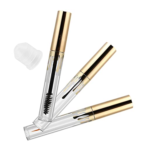 Mikinona 3個プラスチック製 空容器 化粧品用 ストレージボトル リップグロス アイライナー 詰め替え可能 透明 容器