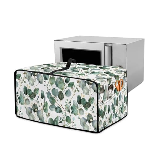 Wanyint Toaster Oven Dust Cover Keep Kitchen Appliance Free From Dust And Fingerprint, Smart Oven Air Fryer Protective Case Kitchen Decor, 18.5 x 14.5 x 9 Inches, Eucalyptus Leaf Green
