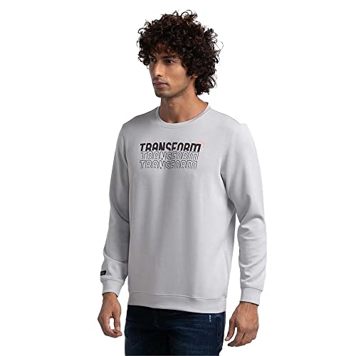 Image of Spykar Men's Cotton Round Neck Sweatshirt