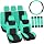 FH Group Full Set Cloth Car Seat Covers , Universal Fit combo, Low Back Front Seat Covers, Airbag Compatible, Split Bench Rea