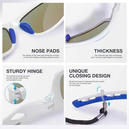 Image of RIVBOS Sunglasses for Men Women Polarized UV Protection Sports Fishing Driving Shades Cycling RB833