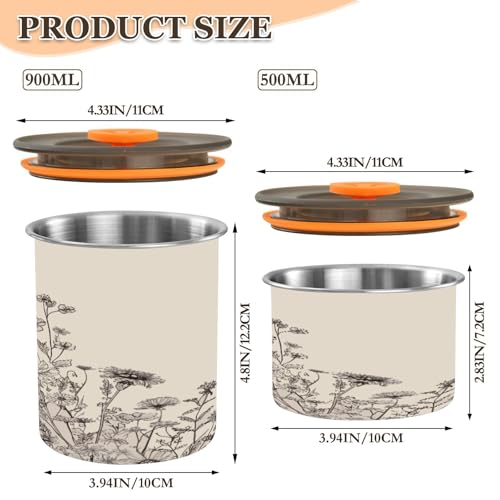 Envase Hermético para Café de Acero Inoxidable 500 ml miniatura 2