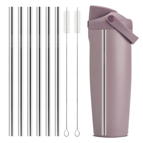XZESH 6Pcs Metal Straw Replacement Compatible With Owala FreeSip Sway