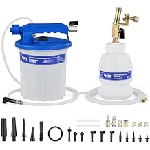 Orion Motor Tech 3L Vacuum Brake Bleeder Kit, Pneumatic Brake Fluid Bleeder Kit with 3.2 qt Brake Fluid Extractor 1L Refilling Bottle 18 Adapters, One Person Brake Bleed Fluid Pump Brake Bleeding Tool