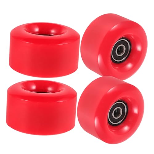 BIUDECO 4pcs Fashionable Skating Wheels for Roller Skates Durable PU Material Vibrant Color Cool Design Replacement for Inline Skates and Rollers