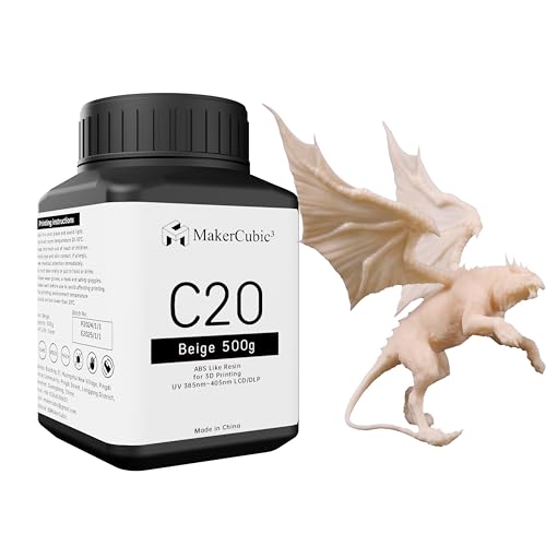 MakerCubic ABS-Like 3D Printer Resin 500g Beige