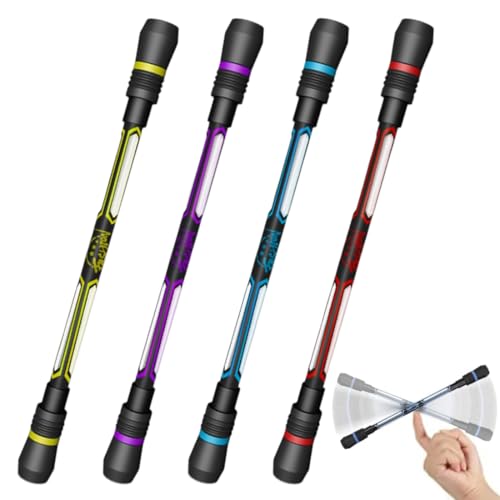 4 Pièces Spinning Pen Stylos Rotatifs Antidérapants, Revêtement Antidérapant, Divertissement, Tricks Étudiants
