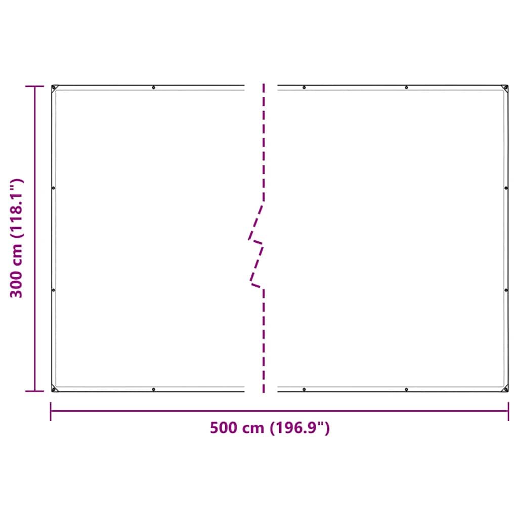 PVC Pflanzenabdeckung mit Ösen 3 x 5 m Transparent und Weiß, wasserfestes Folien Abdecknetz für Gewächshaus Beet Hochbeet Frostschutz und Pflanzenpflege