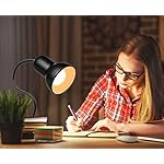 Desk lamp, 360°Rotation Clip on Lamp, Clip On Reading Light, Gooseneck Lamp-On Cable, Portable Clip on Light Reading Book Light Clamp Light, Eye Caring Study clamp for Bedroom Office Home Lighting - Image 2