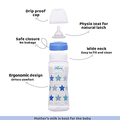 Chicco-Well-Being-Bipack-250-ml-Feeding-Bottle-Advanced-Anti-Colic-System-BPA-Free-Hygienic-Silicone-Teat-Blue-Green