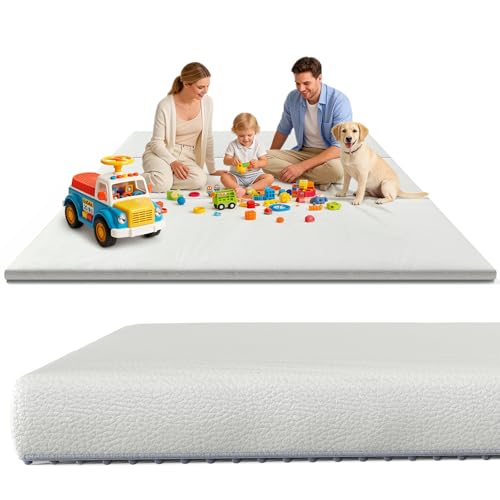 Play Mat for Floor 79x79 Inch Foldable Play Mat with Removable Machine Washable Cover Extra Thick Crawling Mat Waterproof Non-Slip Large Activity Mat
