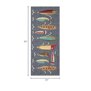 Liora Manne FRONTPORCH Indoor/Outdoor Hand Tufted Durable Area Rug - Transitional Sports Decorative (Playing Hooky Grey) (2' x 5') Liora Manne FRONTPORCH IndoorOutdoor Hand Tufted Durable Area Rug Transitional Sports Decorative Playing Hooky Grey 2 x 5