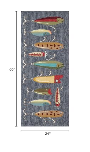 Liora-Manne-FRONTPORCH-IndoorOutdoor-Hand-Tufted-Durable-Area-Rug-Transitional-Sports-Decorative-Playing-Hooky-Grey-2-x-5 Liora Manne FRONTPORCH IndoorOutdoor Hand Tufted Durable Area Rug Transitional Sports Decorative Playing Hooky Grey 2 x 5