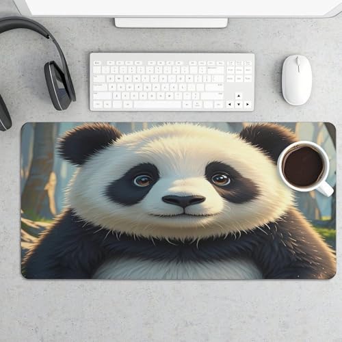 Anime Panda Desk Pad Protector Large Waterproof Mouse Mat miniatura 5