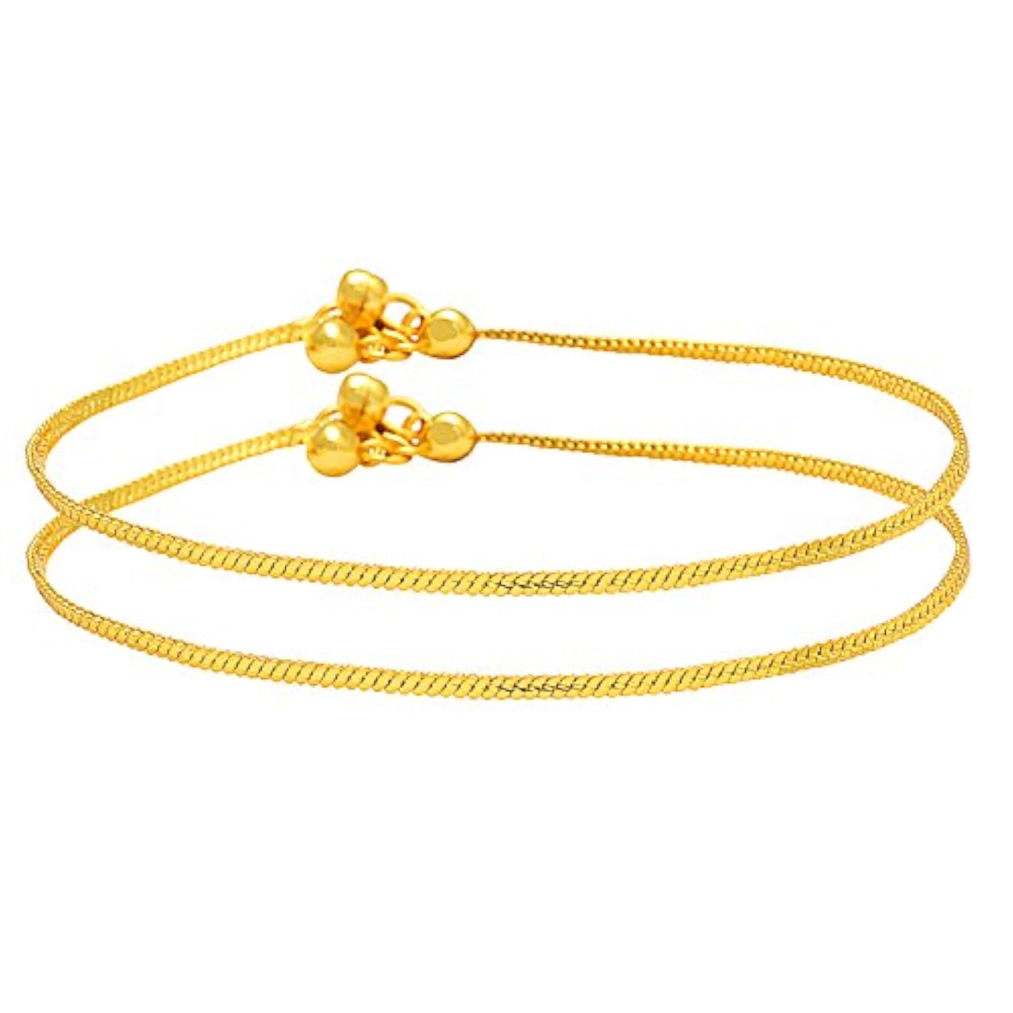 Gold Plated Snake Chain Design Anklet for Women