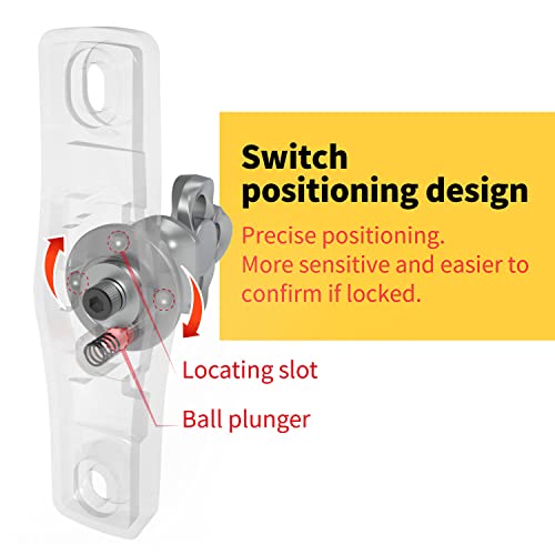 Greatim Gt-Sd101-Sv Door Swing Bar Lock, Improving Ventilation, Keeps Virus Particles Out, Ideal For Apartment And Commercial Outward Doors. Zinc Alloy, Matte Silver #TOP6
