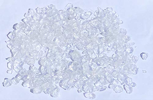 Granulés de verre 4-10 mm(EUR 8,90/kg), couleur : transparent, 1 kg, granulés de verre, pépites de verre transparent,