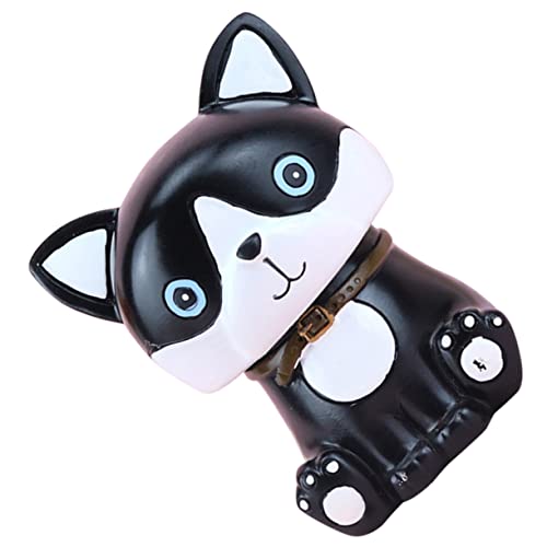 SOLUSTRE Cute Cartoon Dog Resin Ornament for Home Office Car Decor Shaking Head Adorable Simulation Figurine for Baking Decoration Compact and Stable Design