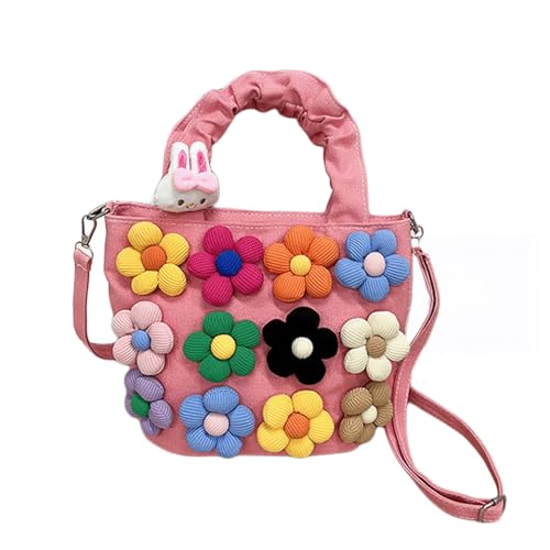 Checkered Crossbody Bag Cute Flower Checkered Bum Tote Bag with Charm Bum Bags for Women Alt Trendy Canvas Shoulder Bags