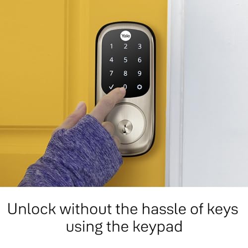 Image of Yale Assure Deadbolt Lock with Touchscreen, Satin Nickel Digital Non-Connected Entry Door Lock with Electronic Keypad and Back-Up Key, YRD226NR619 (Pack of 6)